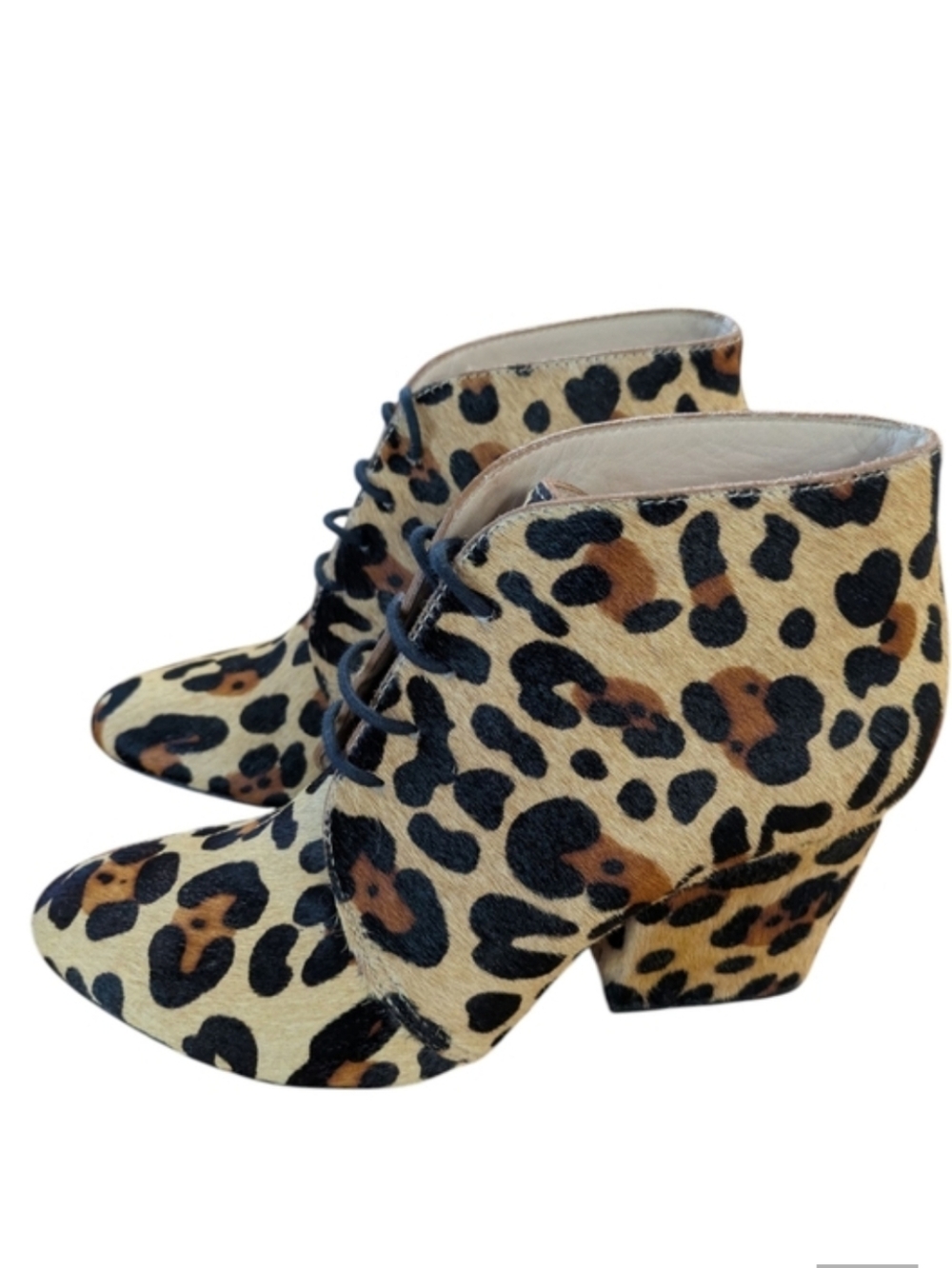 Kate Spade Leopard Print Calf Fur Ankle Bootie Size 6.5